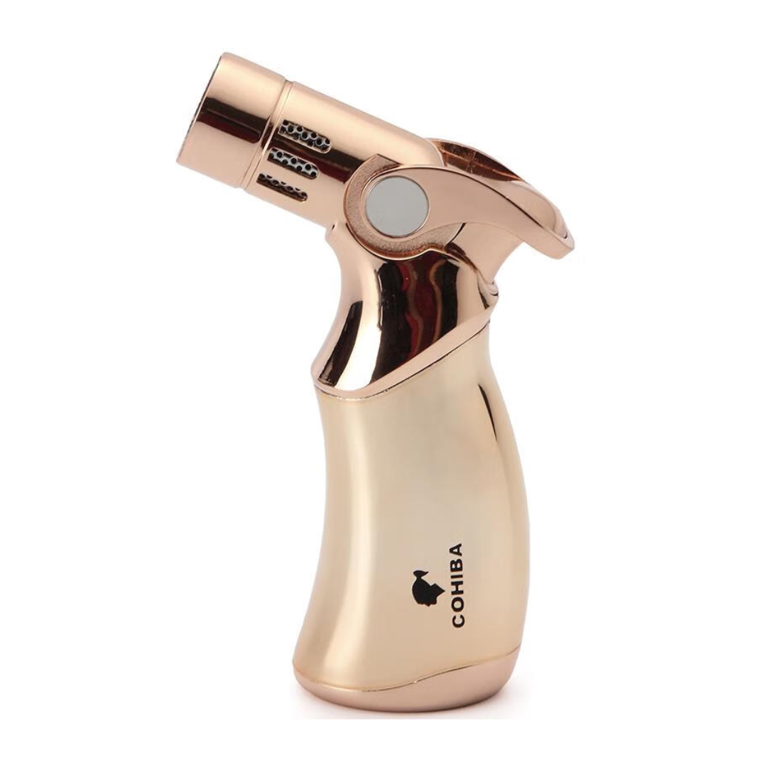 Cohiba-, triple-jet torch lighter designed for cigars.