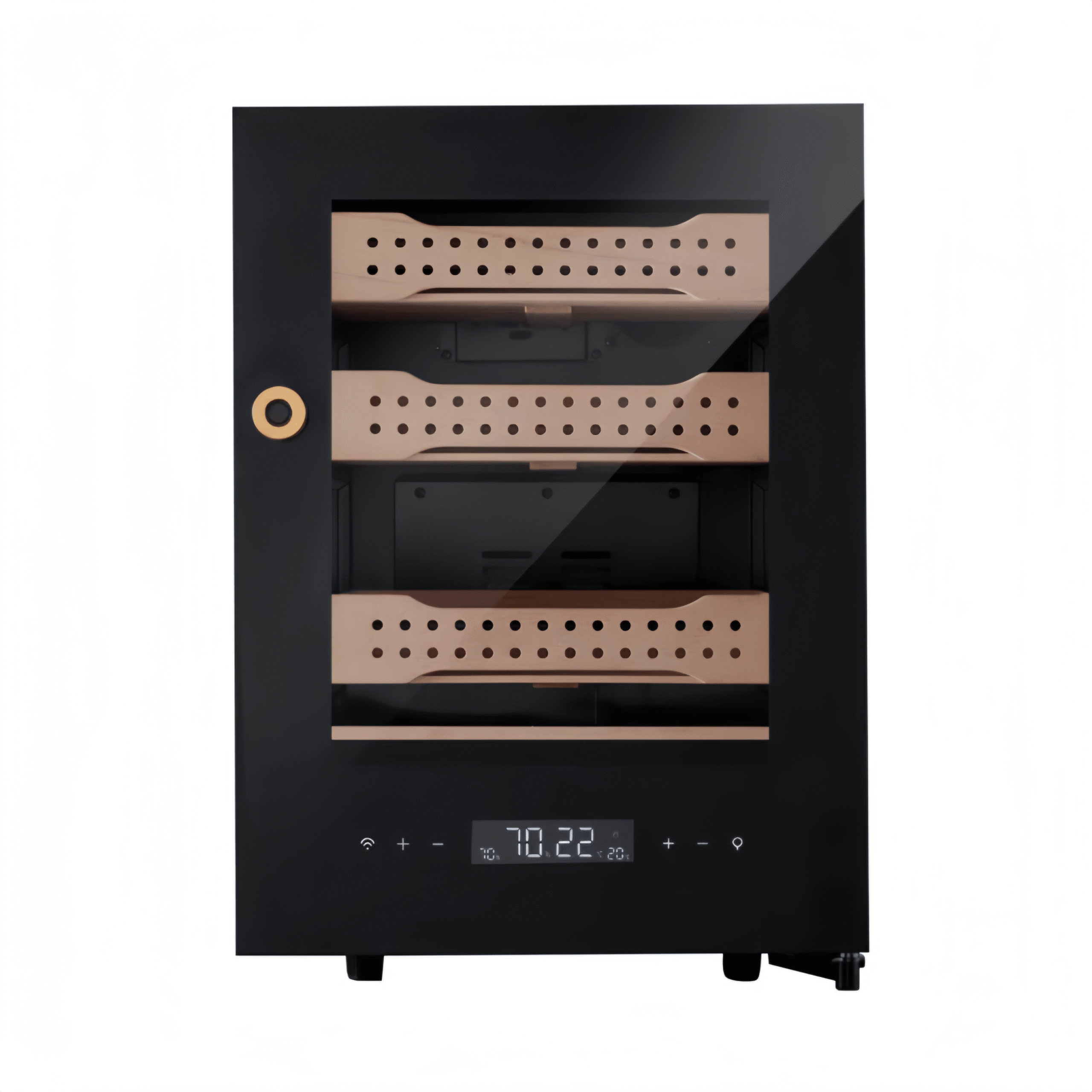 Electric Cigar Humidor Cabinet with Spanish Cedar – 350 Cigar Capacity | Temperature & Humidity Control + LED + Fingerprint Lock